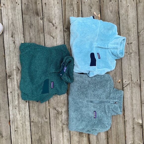 LOT OF 3 Patagonia Fleece Jackets S/M Blue - Picture 8 of 10